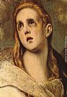 Penitent Magdalen Paintings - The Penitent Magdalene [detail] by El Greco